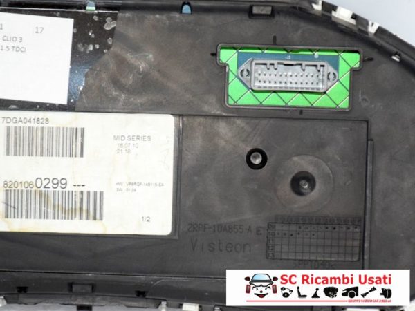 QUADRO STRUMENTI RENAULT CLIO 3 1.5 DCI 2010 8201060299