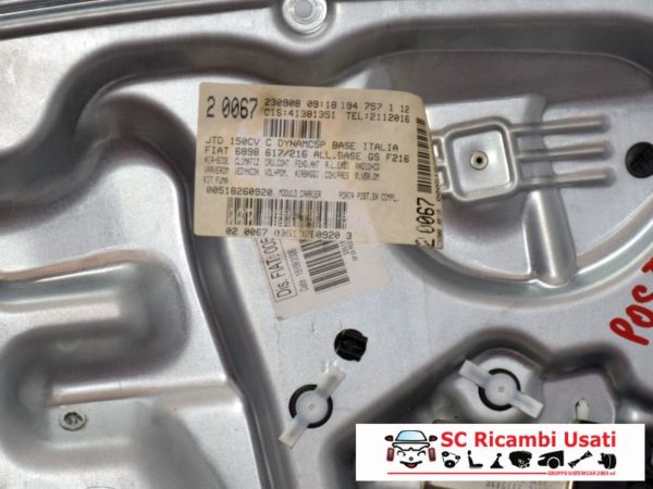 PANNELLO ALZAVETRO POSTERIORE SINISTRO FIAT CROMA 71740203