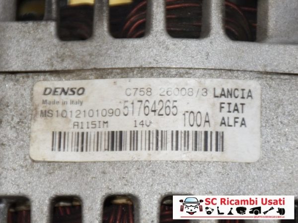 ALTERNATORE 1.6 JTD 88Kw LANCIA DELTA 2010 51764265 51854901