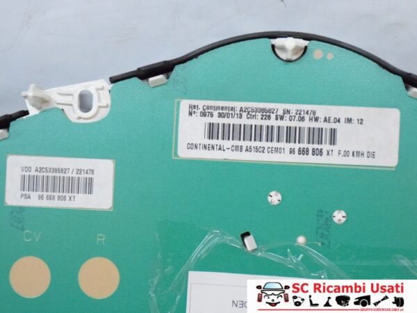 Quadro Strumenti Citroen C3 1.6 Hdi 98041176XT