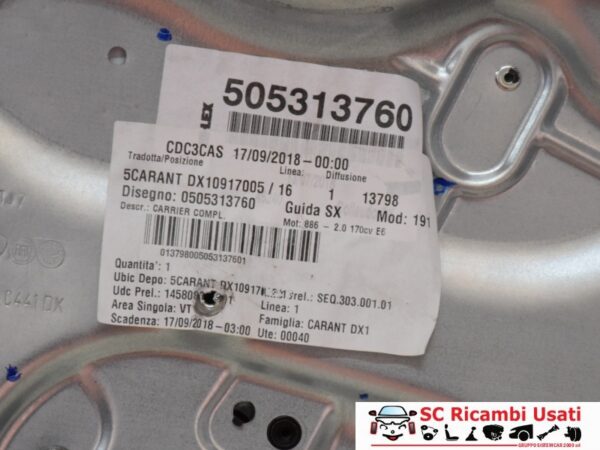 Alzavetro Anteriore Destro Alfa Giulietta 50531376 71754403