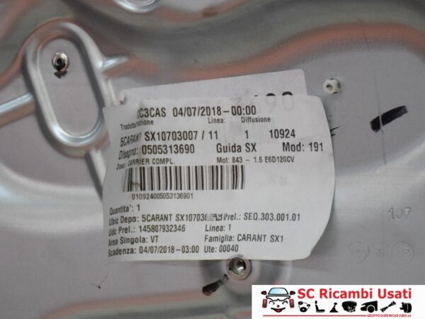 Alzavetro Anteriore Sinistro Alfa Romeo Giulietta 50531369