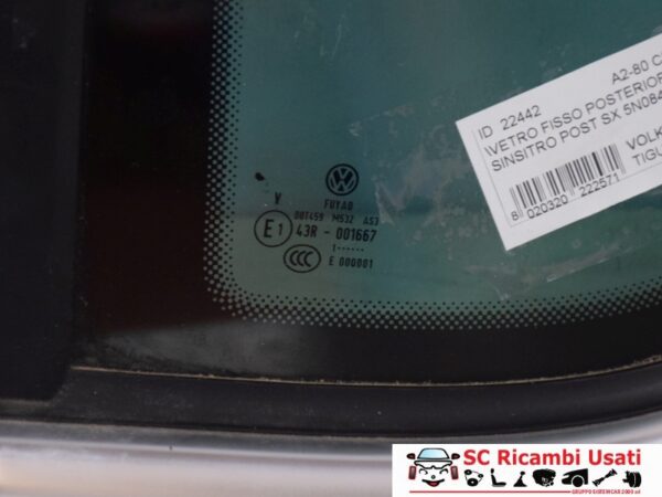 Vetro Fisso Posteriore Sinistro Volkswagen Tiguan 5N0845041S