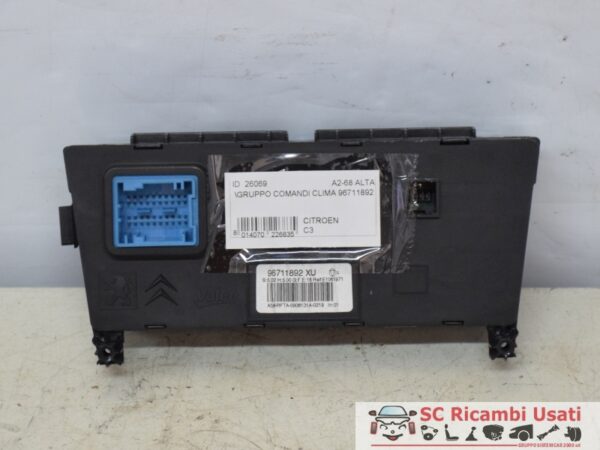 Comandi Clima Bi-Zona Citroen C3 Picasso 96711892