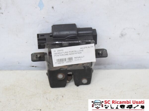 Serratura Portellone Posteriore Renault Clio 3 8200747429