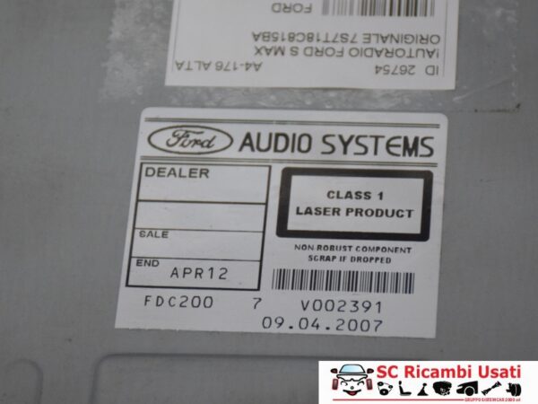 Autoradio Ford S Max 7S7T18C815BA